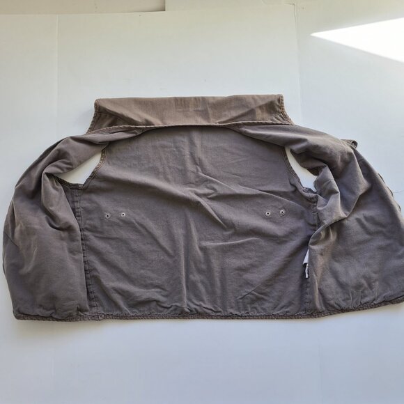 Vintage Men's Fishing Vest S Khaki Canvas Outdoor Made in USA New River Co - Picture 3 of 10
